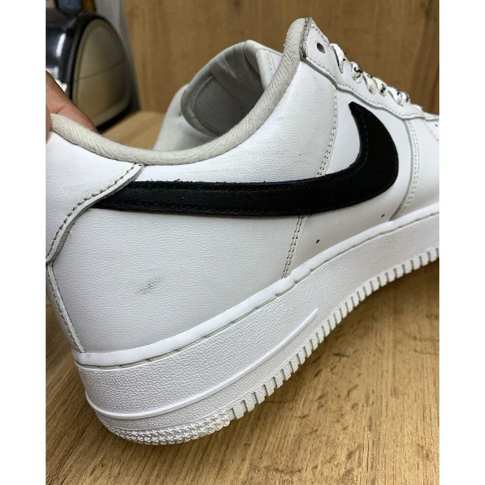 Nike Air Force 1 Low Supreme Sneaker Shoes CU9225-102 White Black Men Size 10.5